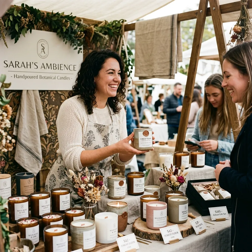 Artesã diferenciando seus produtos