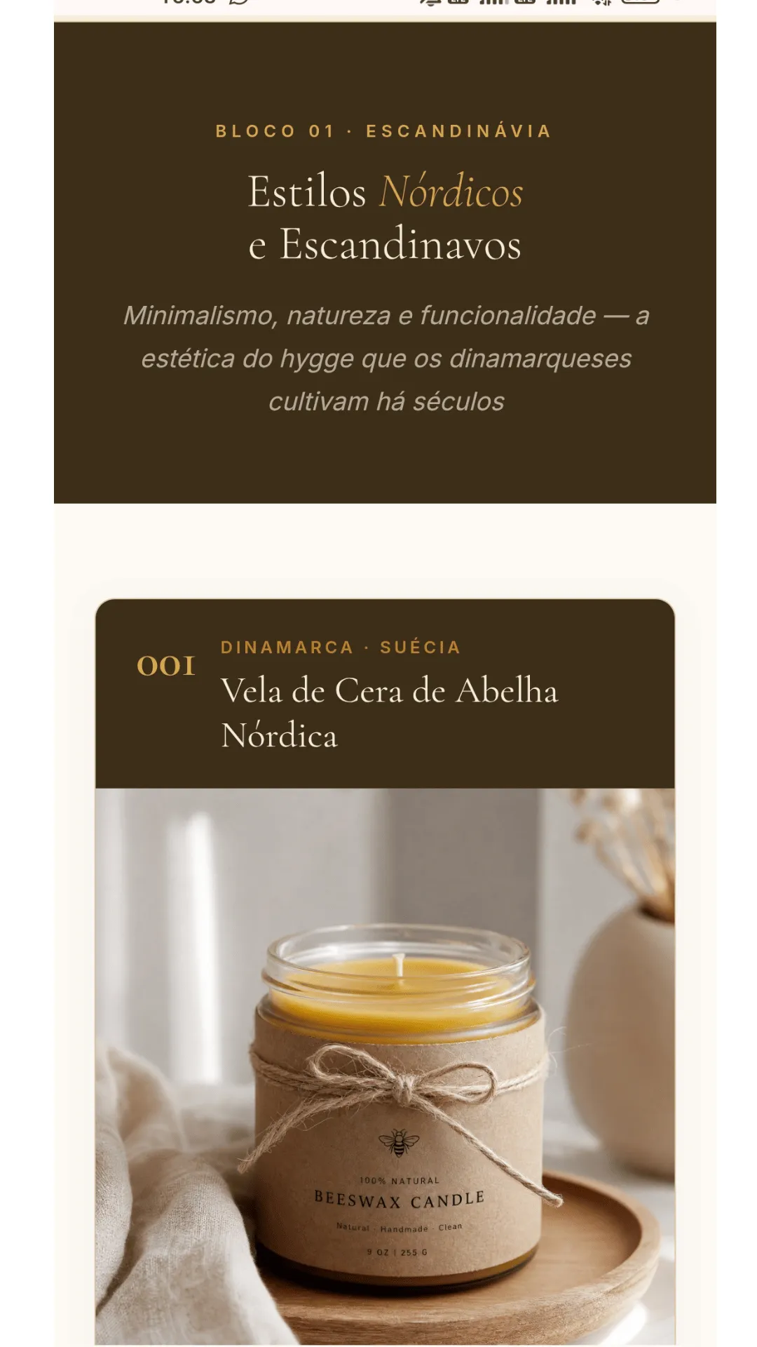 Vela Aromática Demonstrativa